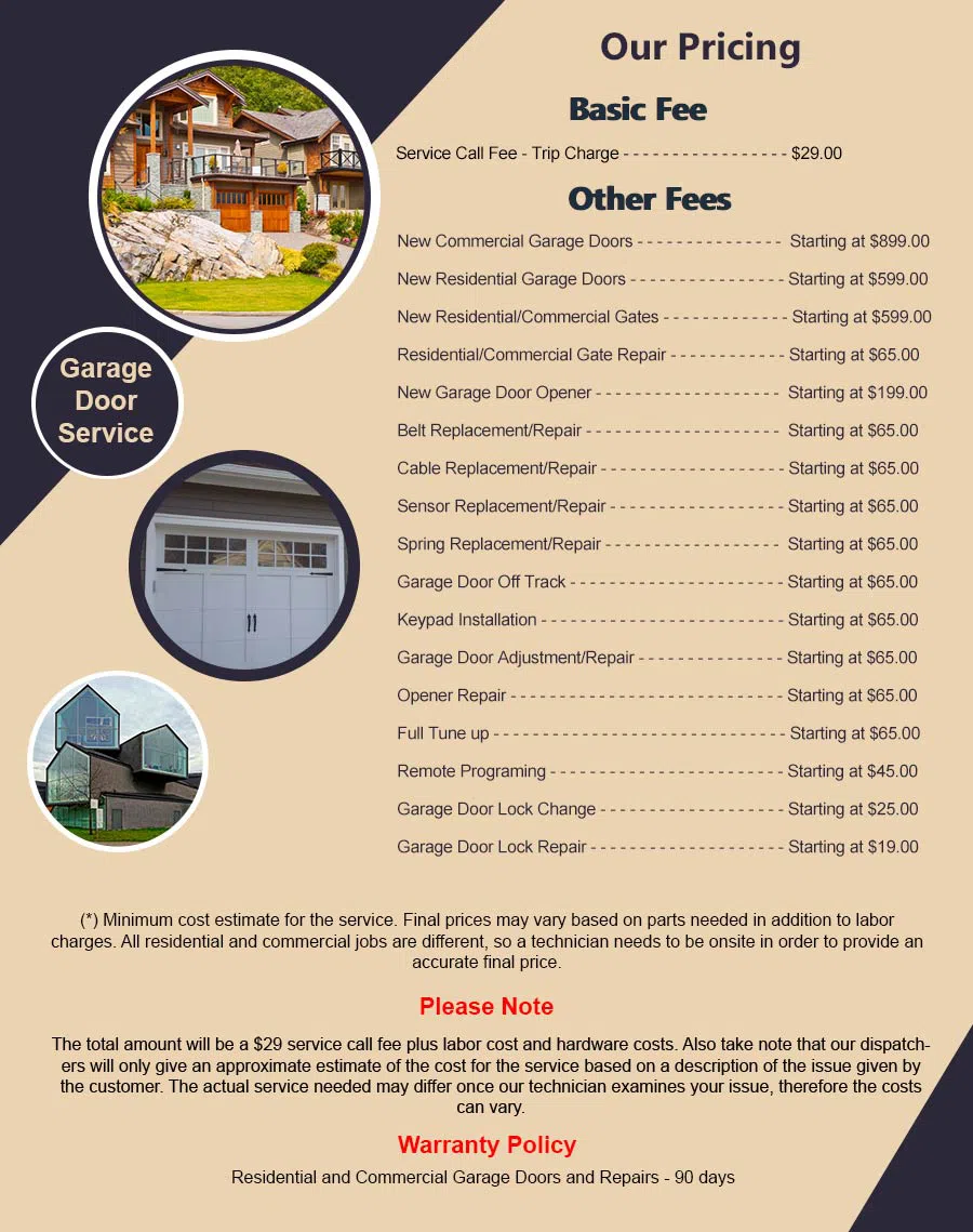 Garage Door Mobile Service Minneapolis, MN 612-444-1713